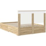  Okvir za krevet s uzglavljem Sonoma hrast 140 x 190 cm | shoptok.hr
