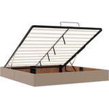 vidaXL Otomanski posteljni okvir z vzmetnico kapučino 160x200 cm, (21610814) | Shoptok.si