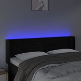  LED uzglavlje crno 147x16x78/88 cm baršunasto | shoptok.hr