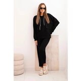 Kesi Włoski Women's set butter hoodie and pants with a belt black | ePonuda.com