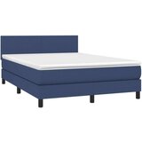  Box spring postelja z vzmetnico LED modra 140x200 cm blago, (20898788) | Shoptok.si