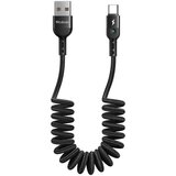 McDodo USB vzmetni kabel na USB-C Omega CA-6420 1,8 m (črn), (20627426) | Shoptok.si