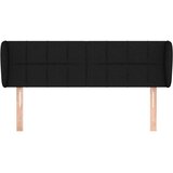  Vzglavje z ušesi črno 147x23x78/88 cm blago, (20952174) | Shoptok.si
