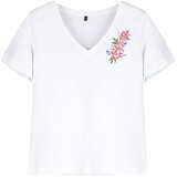 Trendyol Ženska majica TWOSS24TS00266, Bela Cene