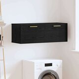 vidaXL Omarica na steni Črni hrast 100 x 36.5 x 35 cm Konstruiran les | Shoptok.si