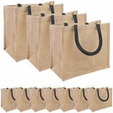  Torbe od jute 10 Prirodna i crna 26 x 22 x 14 cm 100% Jut Slike