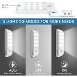 Venisymlis Samodejna Nočna Lučka Led [2 Paket], 12 Led B Nočna Lučka Za Polnilno Omaro S Senzorjem Gibanja, (22068172) | Shoptok.si