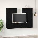  Set TV komoda 6 kom. Crni hrast Konstruirano drvo Crna 80 x 30 x 30 cm | Shoptok.si