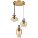  ITALUX PND-31882-3A-GD-AMB-Luster na sajli FANDA 3xE27/40W/230V zlatna/zadimljeno bež | Eponuda.com