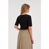 Marisse Black Cotton T-Shirt | shoptok.hr