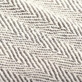  Pamučni pokrivač s uzorkom riblje kosti 220 x 250 cm sivi | shoptok.hr