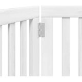 vidaXL Vrata za pse zložljiva 3 paneli bela 150 cm topolovina | Shoptok.si