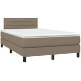  Krevet s oprugama i madracem smeđesivi 120 x 200 cm od tkanine | shoptok.hr