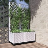 Maison Chic Cvetlično korito - Cvetlični Lonec z oporno mrežo belo 80x40x136 cm PP, (21790527) | Shoptok.si