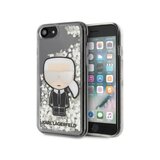 Karl Lagerfeld Originalen ovitek KLHCI8GLGIRKL za iPhone 6 ali 7 ali 8 ali SE 2020 prozorna trda zaščita z bleščicami - Glow in Cene