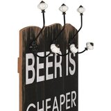  Zidna vješalica za kapute sa 6 kuka 120 x 40 cm | shoptok.hr