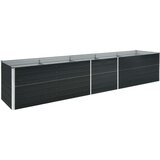 vidaXL Povišena vrtna gredica pocinčani čelik 400x80x77 cm antracit | shoptok.hr