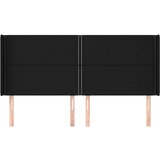  Uzglavlje s ušima crno 183x16x118/128 cm od tkanine | shoptok.hr