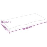  Kupaonska radna ploča tamnosiva 100 x 50 x 6 cm tretirano drvo | shoptok.hr