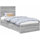  Krevetna konstrukcija Siva Sonoma 90 x 200 cm Konstruirano drvo | shoptok.hr