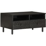 Maison Chic Klubska mizica - kavna mizica - Nizka mizica črna 80x54x40 cm trden mangov les, (21754188) Cene