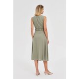 Marisse Olive Dress With Belt | Shoptok.si