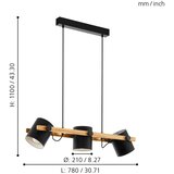 Eglo visilica 3XE27 hornwood 43045 | Eponuda.com