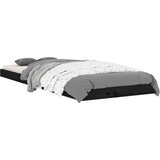  Okvir kreveta crni 75 x 190 cm mali od masivne borovine | shoptok.hr