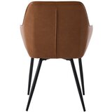 Unique Furniture Smeđe blagovaonske stolice u setu s naslonima za ruke 2 kom od umjetne kože Nolan Stripe – | shoptok.hr