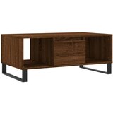 Maison Chic Klubska mizica - kavna mizica - Nizka mizica rjav hrast 90x50x36,5 cm inženirski les, (21753423) Cene