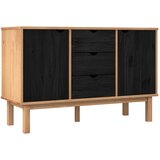  Kreveta OTTA Crna 113,5 x 43 x 73 cm Masivna borovina | shoptok.hr