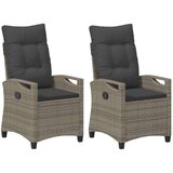  Vrtna stolica 2 pcs Siva i tamno siva 56 x 60 x 112 cm - siva i tamnosiva | shoptok.hr