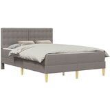  Okvir kreveta s madracem Sivo-smeđa 140 x 190 cm tkanina | shoptok.hr