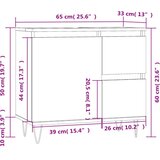 vidaXL Kopalniška omarica betonsko siva 65x33x60 cm inženirski les | Shoptok.si