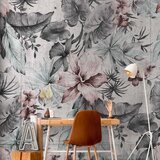  Foto tapeta - Nature in retro style - landscape with leaves and flowers in grey tones 300x210 | shoptok.hr
