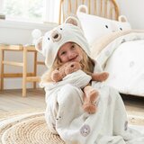 Catherine Lansfield Rjava/kremno bela otroška odeja s kapuco iz mikropliša 90x125 cm Cosy Bear – | Shoptok.si