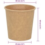  Papirnate šalice za kavu 1000 kom 4 oz 100 ml smeđe | shoptok.hr