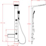 PANEL SANOTECHNIK panel za masažo in tuširanje Ibiza DG9040 srebrna | Shoptok.si