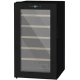 Hladilnik za vino 24 steklenice, črn, nastavljiva temperatura 5–20 °C, LED osvetlitev, 43×45×75 cm, (5000493295)