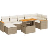 vidaXL 8-dijelni set vrtnih sofa od poliratana s jastucima bež bagrem | shoptok.hr