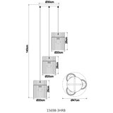 Globo 15698-3HRB - Visilica na sajli GORLEY 3xE27/60W/230V | Eponuda.com