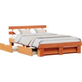  Konstrukcija postelje z vzglavjem Voskast rjav 160 x 200 cm, (5000127112) | Shoptok.si
