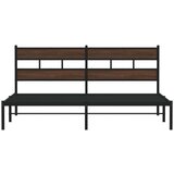  Okvir kreveta bez madraca s uzglavljem boja hrasta 183x213 cm | shoptok.hr