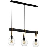 Eglo Viseća lampa RODING 3xE27 88 cm crna/drvo/staklo 43618 Cene