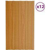 Krovni paneli 12 kom od pocinčanog čelika prirodni 80 x 45 cm | shoptok.hr
