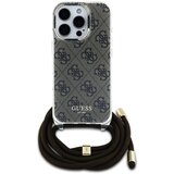 Guess Hrbtni ovitek za iPhone 16 Pro s potiskanim naramnim trakom IML 4G, Rjava, (21749418) | Shoptok.si