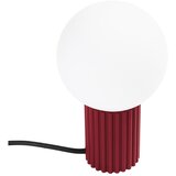 Nice Lamps Bordo rdeča namizna svetilka s steklenim senčilom (višina 19 cm) Orbital – u