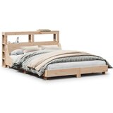 Maison Chic Posteljni okvir - Dvoposteljna postelja - Zakonska postelja brez vzmetnice 160x200 cm trdna borovina-J3289, (21766710) | Shoptok.si