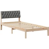  Okvir kreveta smeđe i tamnosivo 90 x 190 cm Masivna borovina | shoptok.hr