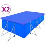 vidaXL Pokrivalo za bazen PE pravokotno 2 kosa 90 g/m² 540x270 cm, (20991176) | Shoptok.si